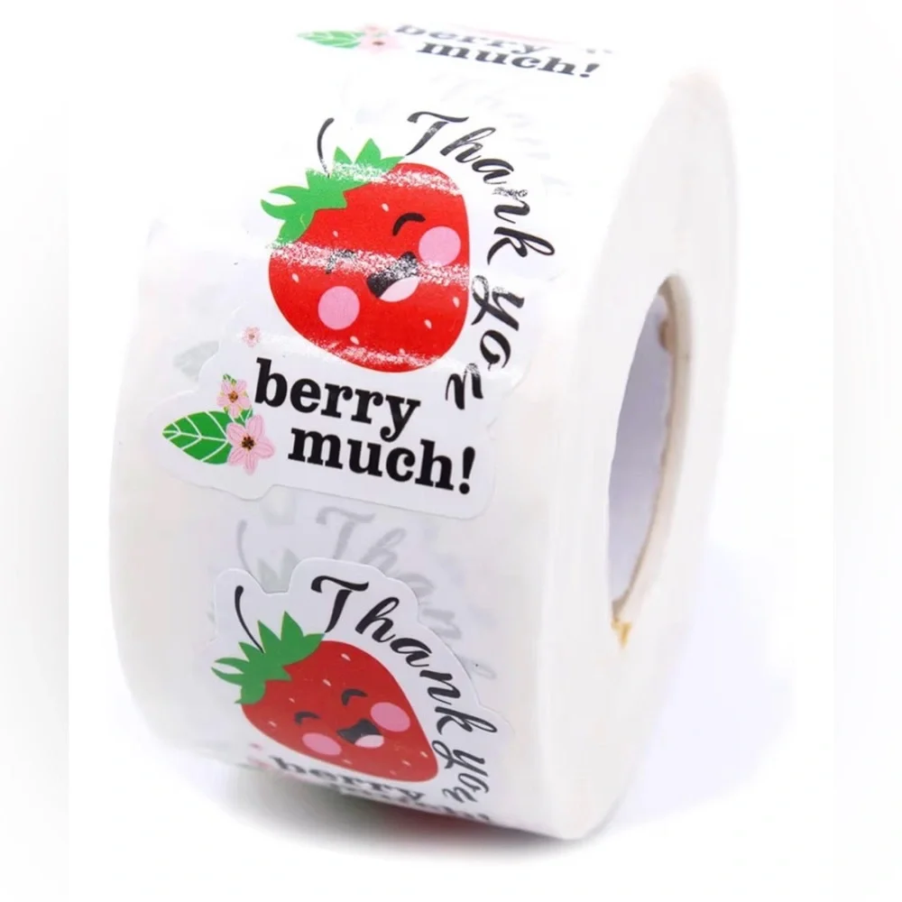 Thank You Berry Much 🍓 Stickers Roll